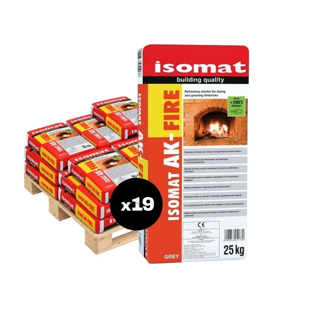 19 x SACI MORTAR DE CIMENT REFRACTAR 1200ºC