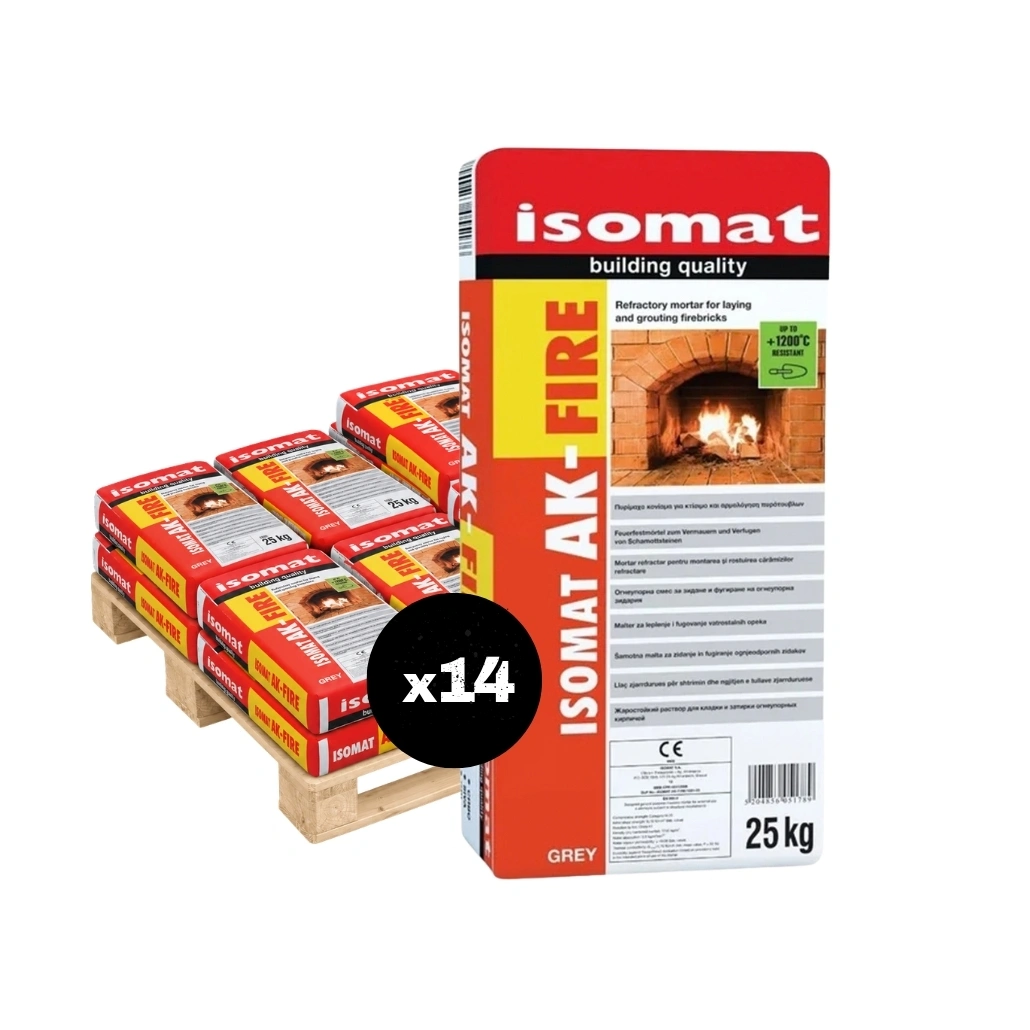 14 x SACI MORTAR DE CIMENT REFRACTAR 1200ºC