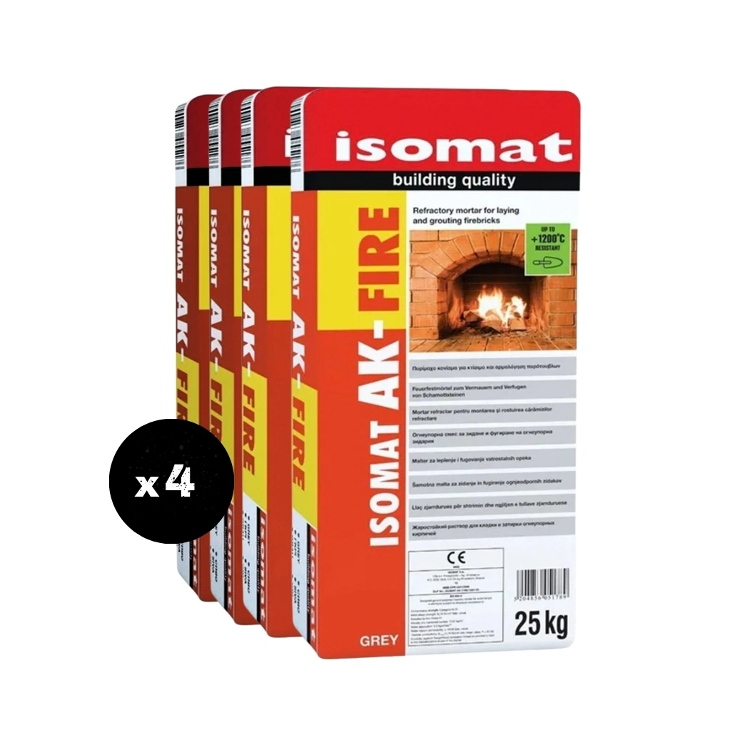4 x SACI MORTAR DE CIMENT REFRACTAR 1200ºC
