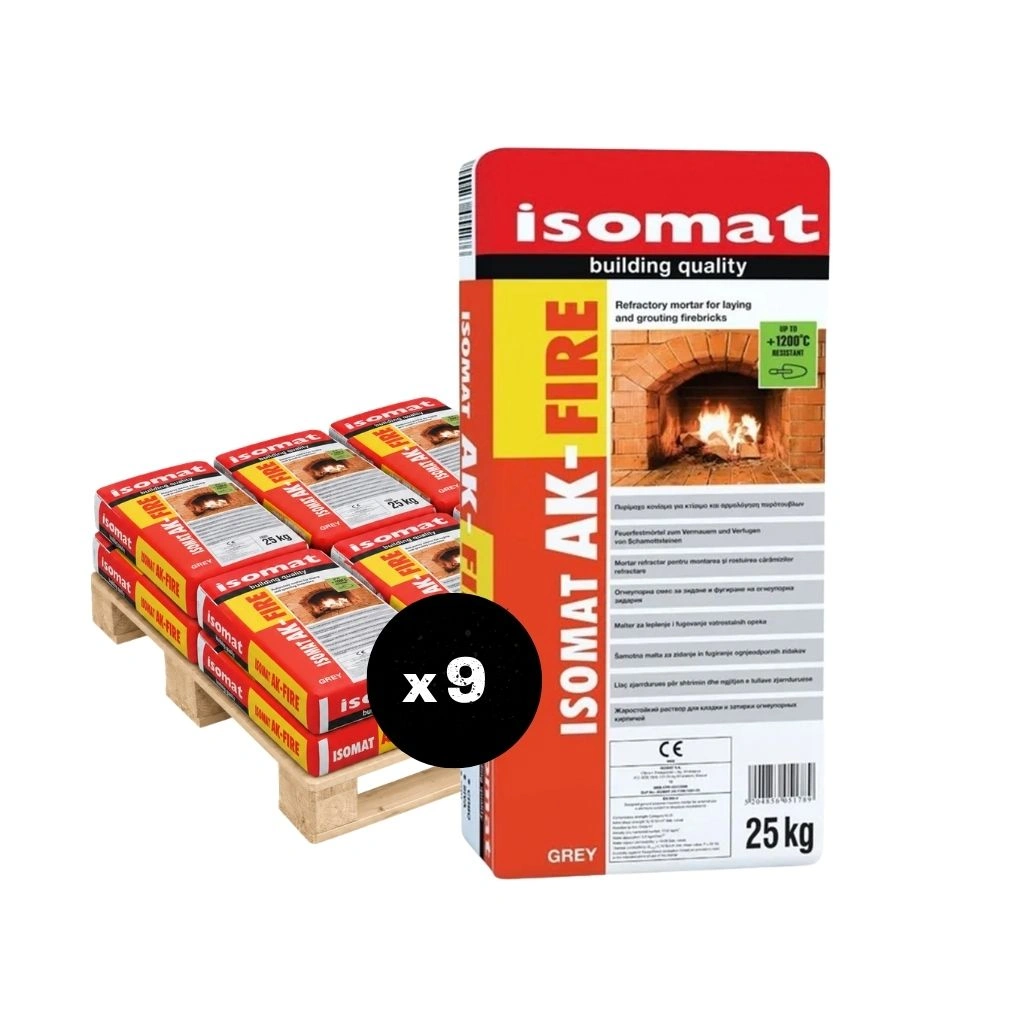 9 x SACI MORTAR DE CIMENT REFRACTAR 1200ºC
